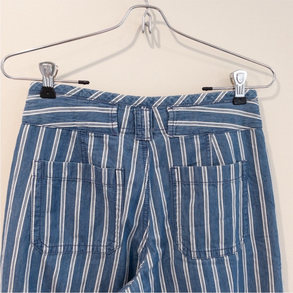 American Eagle Outfitters Blue and White Striped Pants Pleated size 00 - Picture 4 of 9